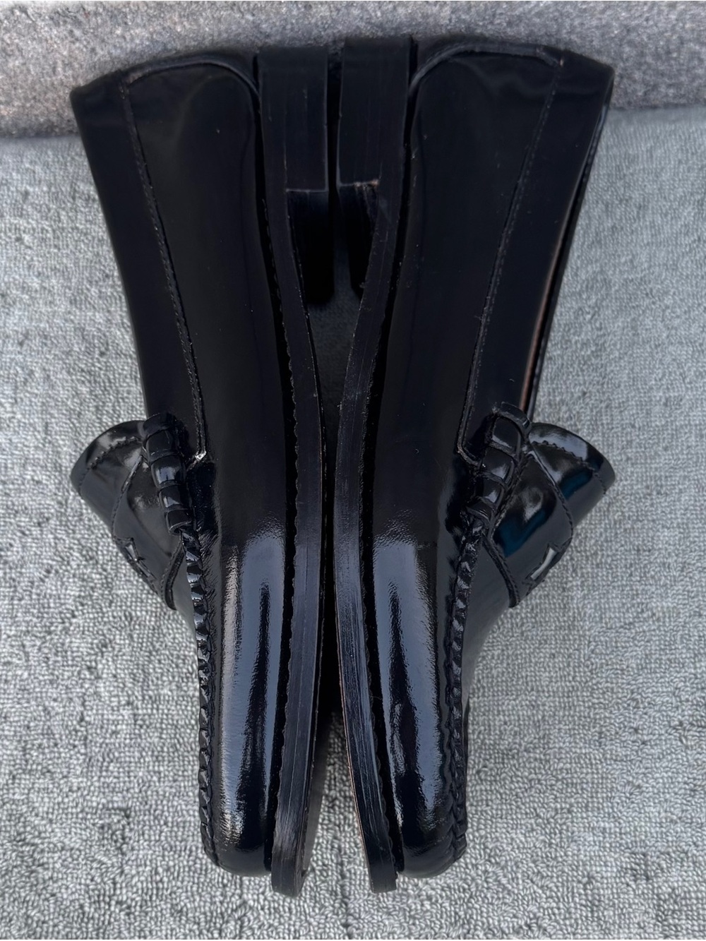 G.H. Bass Whitney Emoji Star Black Patent Leather Loafers Size 7.5 M - Picture 5 of 7